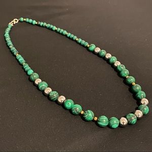 Custom Malachite Bead Necklace